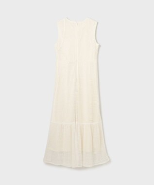 GRACE CONTINENTAL メッシュロングワンピース ホワイト