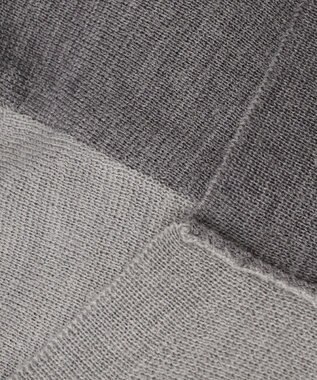 自由区 【セットアップ対応】ウールミラノボトルネック ニット グレー×ライトグレー