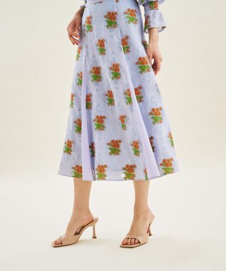 タイルジャガードフレアスカート