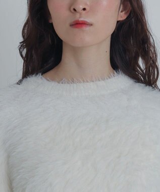 WEGO シャギーニットプルオーバー オフホワイト