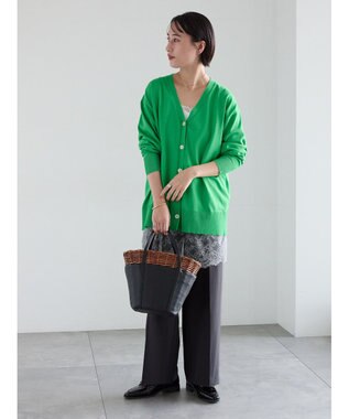 Te chichi 【雑誌掲載アイテム】2WAYカシュクールVネックカーディガン《2026 spring catalog item》 グリーン