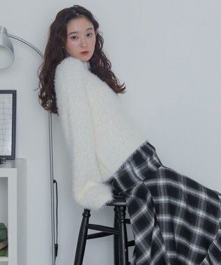 WEGO シャギーニットプルオーバー オフホワイト