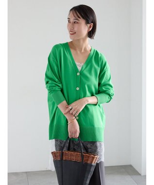 Te chichi 【雑誌掲載アイテム】2WAYカシュクールVネックカーディガン《2026 spring catalog item》 グリーン