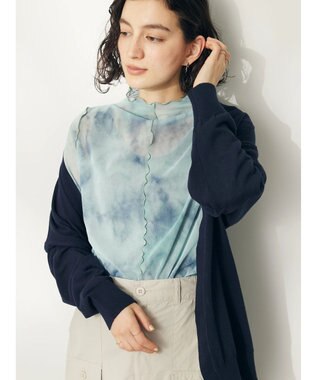 CRAFT STANDARD BOUTIQUE タイダイメッシュボトルネックインナー Light Green