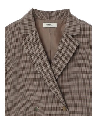 earth music&ecology ショートテーラードジャケット Check