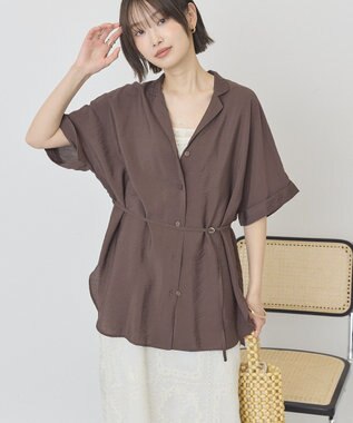 AMERICAN HOLIC 【先行予約】【マルチ機能】ベルト付カイキンシャツ Brown