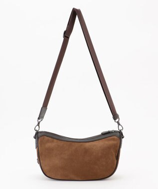 JOSEPH ABBOUD  【軽量/コンパクト】ライトスウェード ハーフムーン　バッグ キャメル系