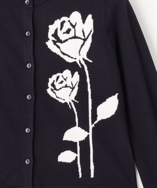 TOCCA 【洗える！】PRESENT ROSE カーディガン ネイビー系