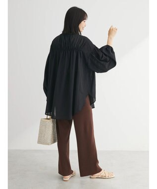 Green Parks シャーリングボリュームスキッパーチュニック Black