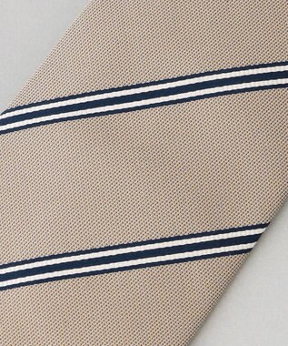 GOTAIRIKU GOTAIRIKU別注【日本製】シルク ネクタイ_レジメンタル アイボリー系1