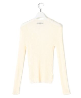 23区 S 【洗える】シアーリブハイネック ニット アイボリー系