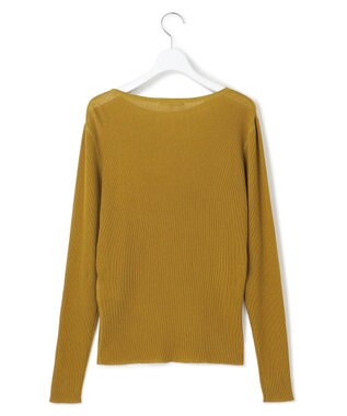 23区 S 【SLOW/一部店舗限定】シアーリブ ボートネックニット マスタード系