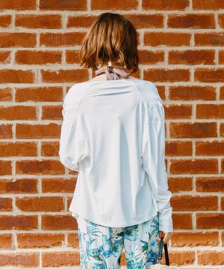 San-ai Resort（三愛水着楽園） 【UPF50＋】ショート丈羽織り　M・L【San-ai Resort（サンアイリゾート）】 ホワイト