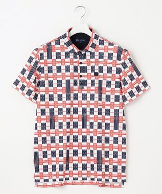 23区GOLF 【MEN】【吸水速乾/UVカット】フィールドチェック柄ポロシャツ ネイビー系3