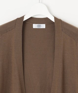 J.PRESS LADIES S 【洗える】KNIT BASIC ロング カーディガン キャメル系