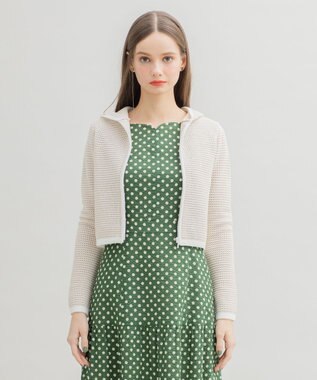 TOCCA 【洗える！】SCOOP フーディボレロ ベージュ系