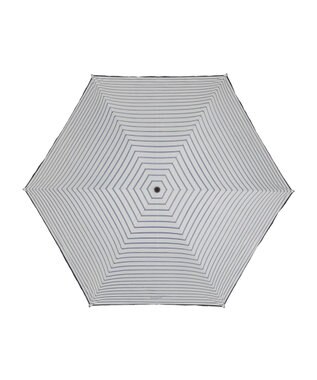 MOONBAT 【大きめ】マッキントッシュ フィロソフィー 晴雨兼用日傘 折りたたみ傘 ボーダー／遮光 遮熱 UV オフホワイト