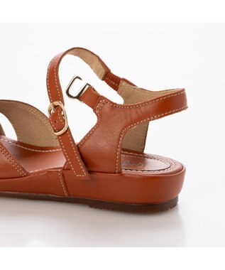 ing <ing>【サスティナブル】アンクルストラップサンダル オレンジ