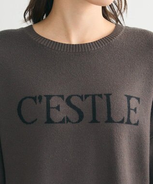 Green Parks もちやわロゴニットプルオーバー Charcoal Gray