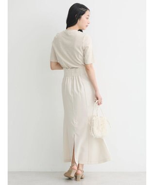 earth music&ecology フロントボタンマーメイドスカート Ivory