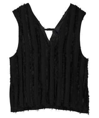 Green Parks デザインＶネックベスト Black