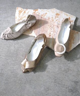 nouvelleRobe Oū 【本革・高反発】Big Ribon ポインテッドトゥ ヒールパンプス ブロンズ