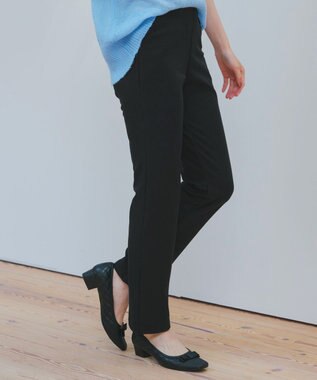 Tiaclasse 【安田美沙子さん着用・新色追加・日本製】すふれ起毛ストレートパンツ ブラック