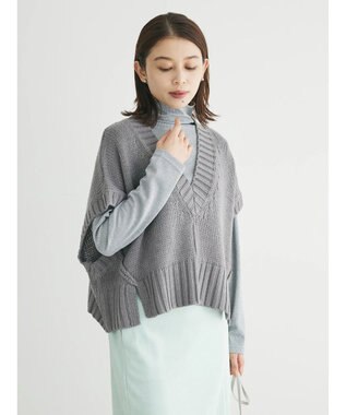 Green Parks ・ＳＵＧＡＲ　ＳＰＯＯＮ　ショートニットベスト Gray Mixture