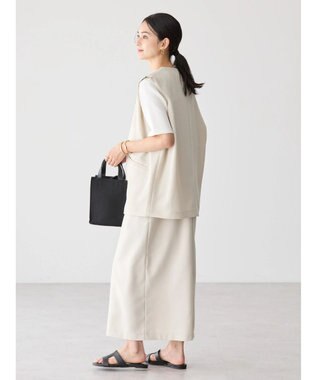 AMERICAN HOLIC ＳＥＴ　イージーケアジレベスト＋Ｉラインワンピース Light Beige