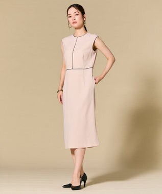 BEIGE， 【セットアップ対応】CINDY / クルーネックドレス Nude × Black