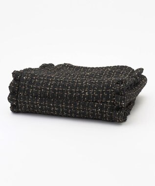 TOCCA 【ヨンア×大人百花×TOCCAコラボカラー有り】PRECIOUS WAVES BAG WITH POUCH ポーチ付きトートバッグ ブラックツイード