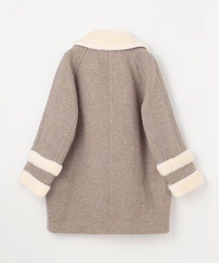 GRACE CONTINENTAL ボアカラーPコート ベージュ