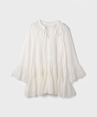 GRACE CONTINENTAL レースカラーチュニックブラウス ホワイト