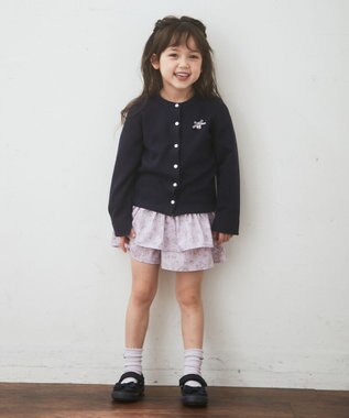 ANY KIDS 柄キュロット ラベンダー花柄