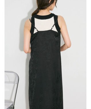 Green Parks ウ゛ィンテージフラワージャガードキャミワンピース Black