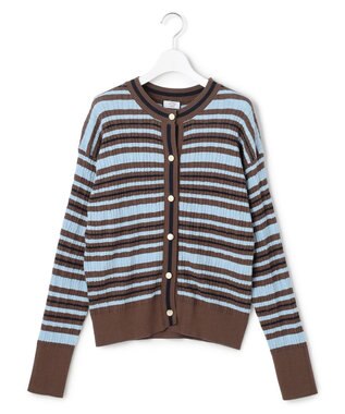 J.PRESS YORK STREET 【UNISEX】コットンボーダー ニットカーディガン