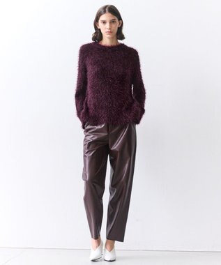 BEIGE， WERNER / ファンシーヤーンヘアリーニットプルオーバー Bordeaux