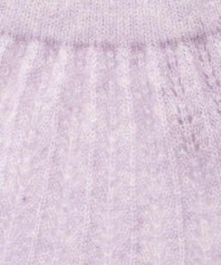 MOONBAT mila schon カシミヤ100%レーシーニットプチマフラー ラベンダー