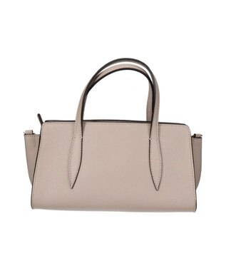 INTER-CHAUSSURES 【LORISTELLA】シュリンクレザーベーシックハンドバッグ ライトグレー