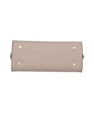 INTER-CHAUSSURES 【LORISTELLA】シュリンクレザーベーシックハンドバッグ ライトグレー