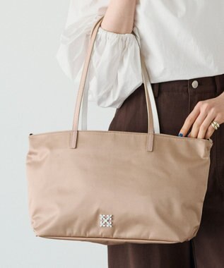 russet バイカラーレザーハンドルトートバッグ(SF-279) PinkBeige