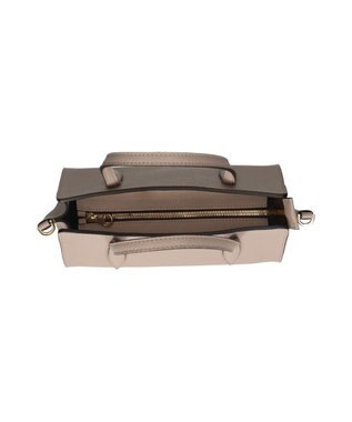 INTER-CHAUSSURES 【LORISTELLA】シュリンクレザーベーシックハンドバッグ ライトグレー