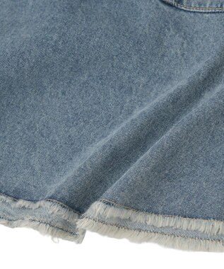 earth music&ecology ハイウエストフレアデニムスカート Light Indigo