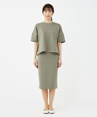 KASHIYAMA 【抗菌繊維】スタイリッシュジャージー トップス オリーブ