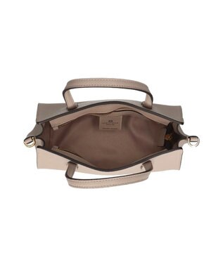 INTER-CHAUSSURES 【LORISTELLA】シュリンクレザーベーシックハンドバッグ ライトグレー