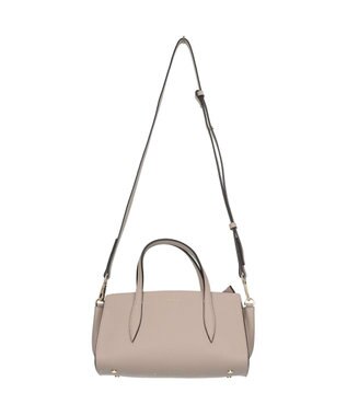 INTER-CHAUSSURES 【LORISTELLA】シュリンクレザーベーシックハンドバッグ ライトグレー