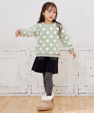 ANY KIDS コーデュロイキュロット ネイビー