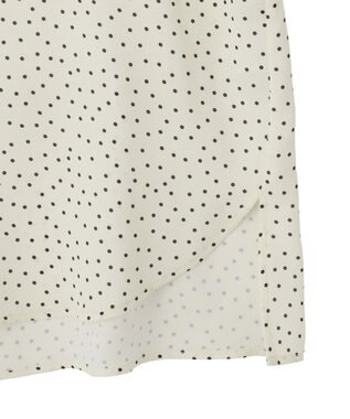 Green Parks ドットイージーケアバックスリットブラウス Dot