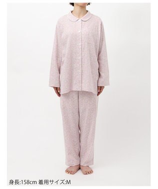 Wing パジャマ 長袖 長ズボン 綿100%(本体) 二重ガーゼ素材 レディース EP7043 ウイング／ワコール ピンク