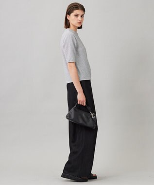 ICB L 【洗える】シャイニーラメジャガード カットソー シルバー系